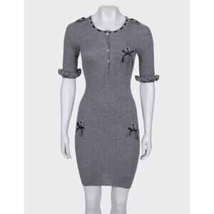 Christian Dior Grey Fitted Cashmere Blend Dress - FR36 | S